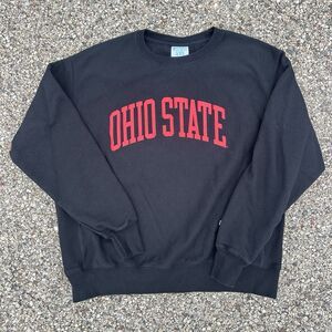 Vintage Ohio State Buckeyes Champion Reverse Weave Crewneck Men’s XL Black Y2K